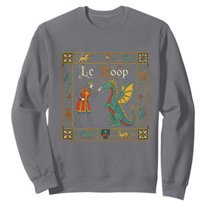 Le Boop Medieval Knight Dragon Fantasy Book Lover Humor Sweatshirt TS14 Charcoal Print Your Wear