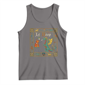 Le Boop Medieval Knight Dragon Fantasy Book Lover Humor Tank Top TS14 Deep Heather Print Your Wear