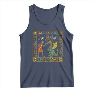 Le Boop Medieval Knight Dragon Fantasy Book Lover Humor Tank Top TS14 Navy Print Your Wear