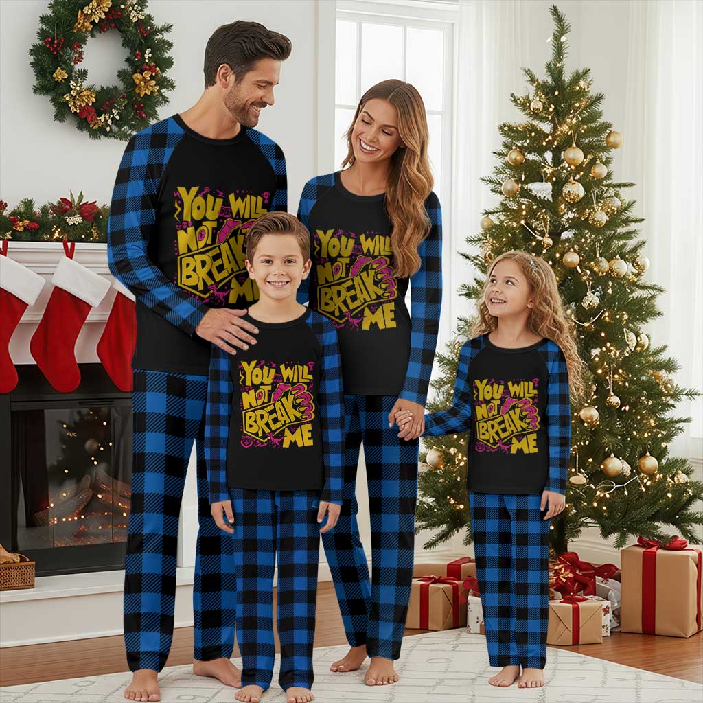 You Will Not Break Me Plaid Pajama Set Funny Sci fi Book Lover Gift