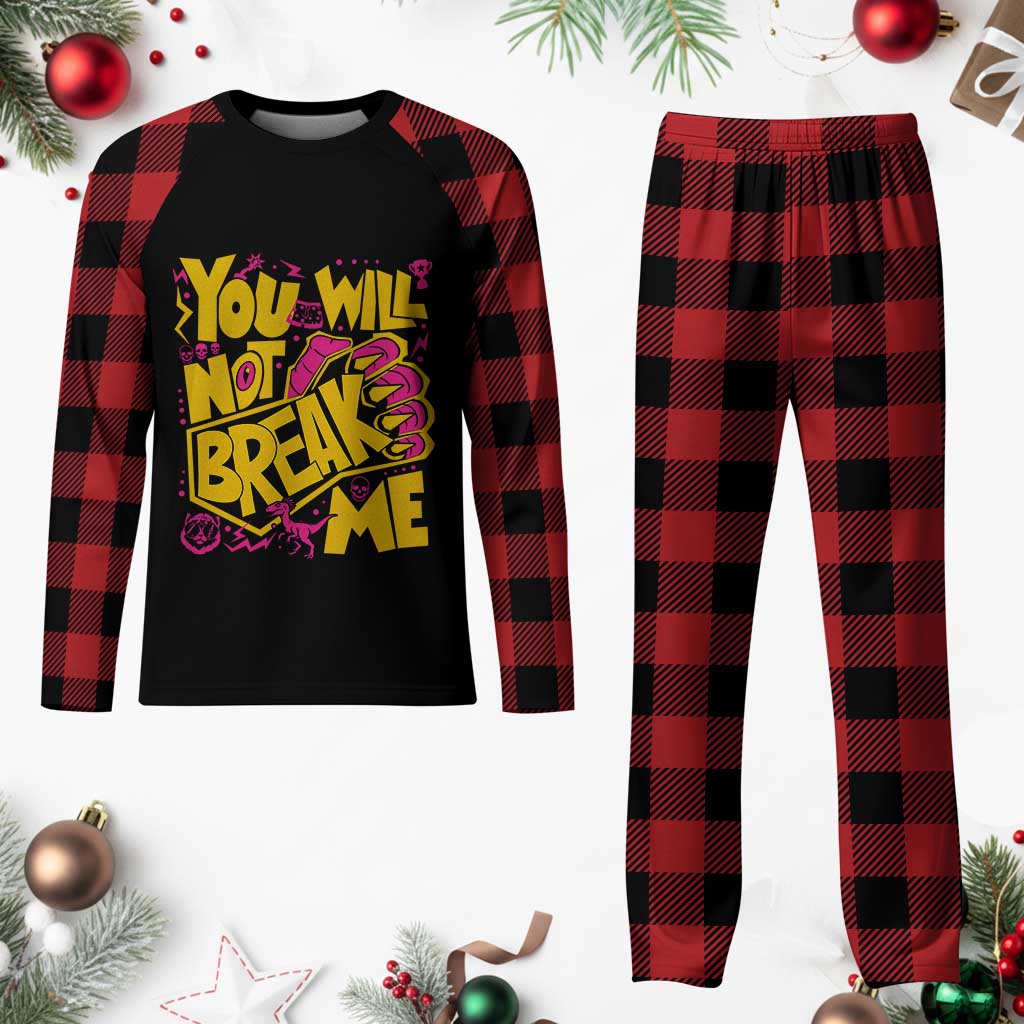 You Will Not Break Me Plaid Pajama Set Funny Sci fi Book Lover Gift