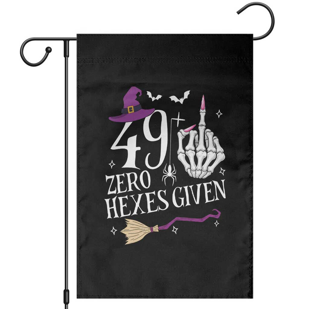 50th Birthday Halloween Garden Flag 49 Plus Middle Finger Zero Hexes Given Gift For Women TS14 Black Print Your Wear