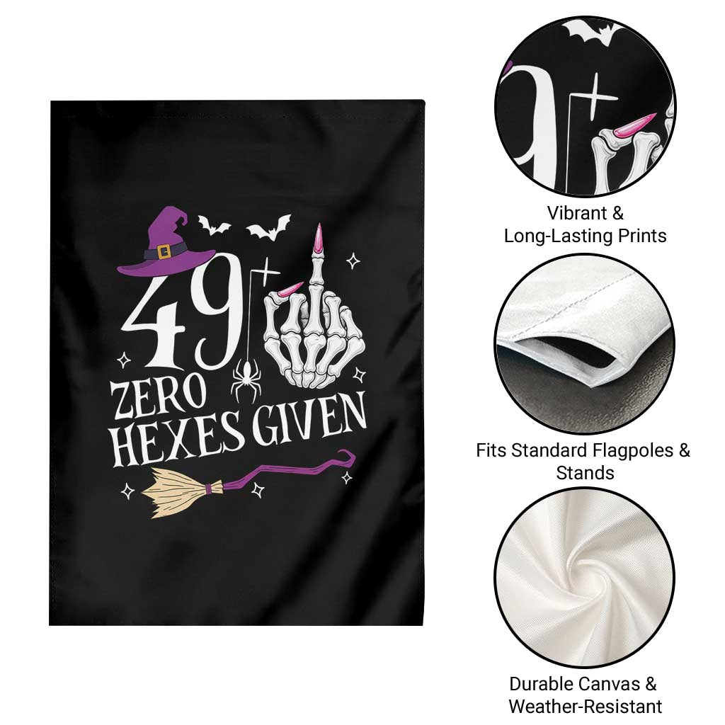 50th Birthday Halloween Garden Flag 49 Plus Middle Finger Zero Hexes Given Gift For Women TS14 Print Your Wear