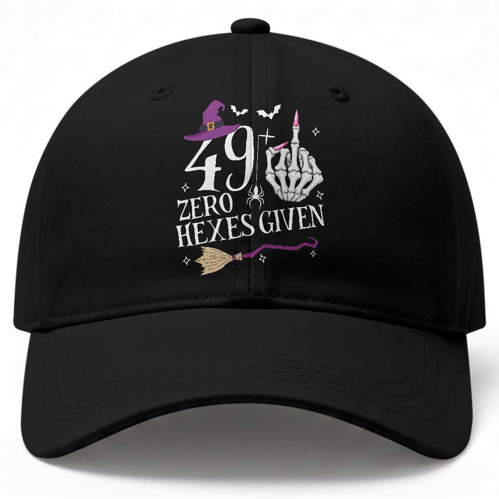 50th Birthday Halloween Baseball Cap 49 Plus Middle Finger Zero Hexes Given Gift For Women TS14 Print Your Wear