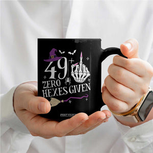 50th Birthday Halloween Coffee Mug 49 Plus Middle Finger Zero Hexes Given Gift For Women TS14 Print Your Wear