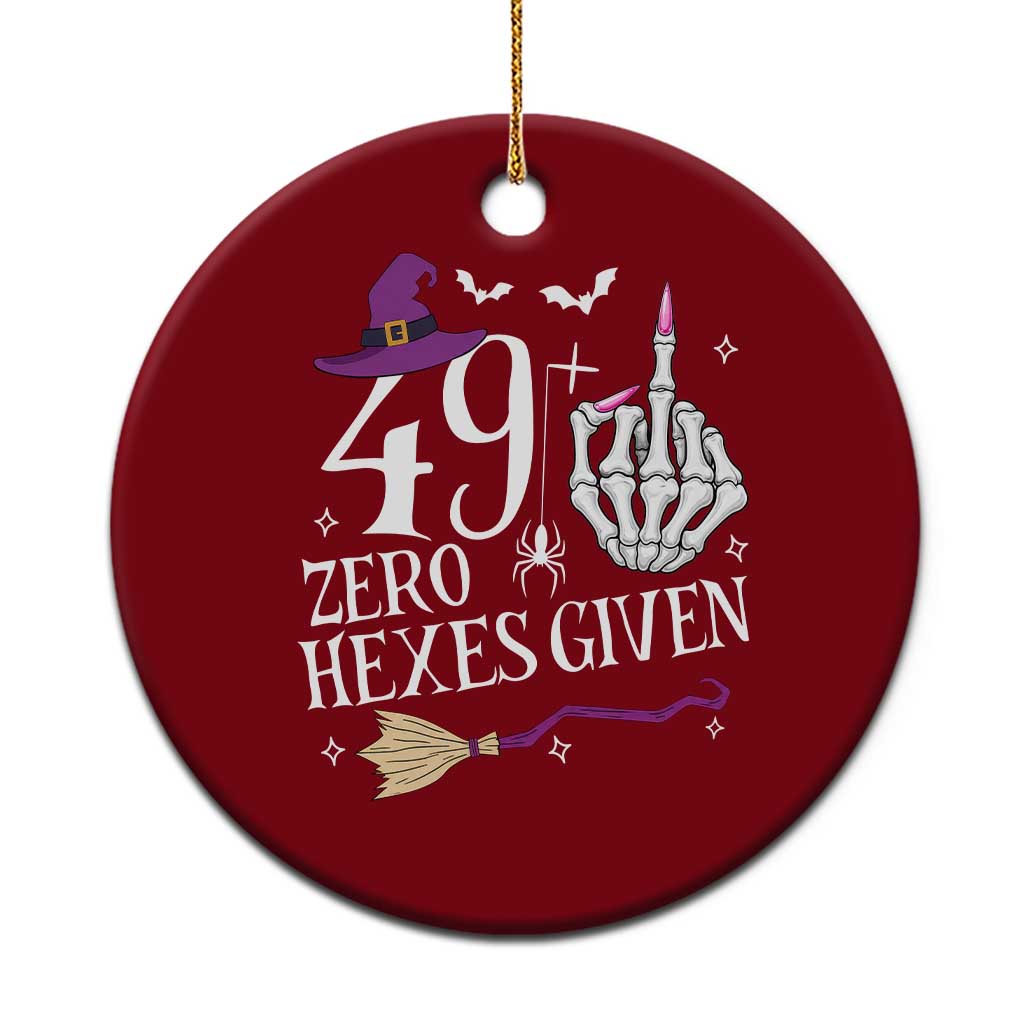50th Birthday Halloween Ceramic Ornament 49 Plus Middle Finger Zero Hexes Given Gift For Women TS14 1pc Red Print Your Wear