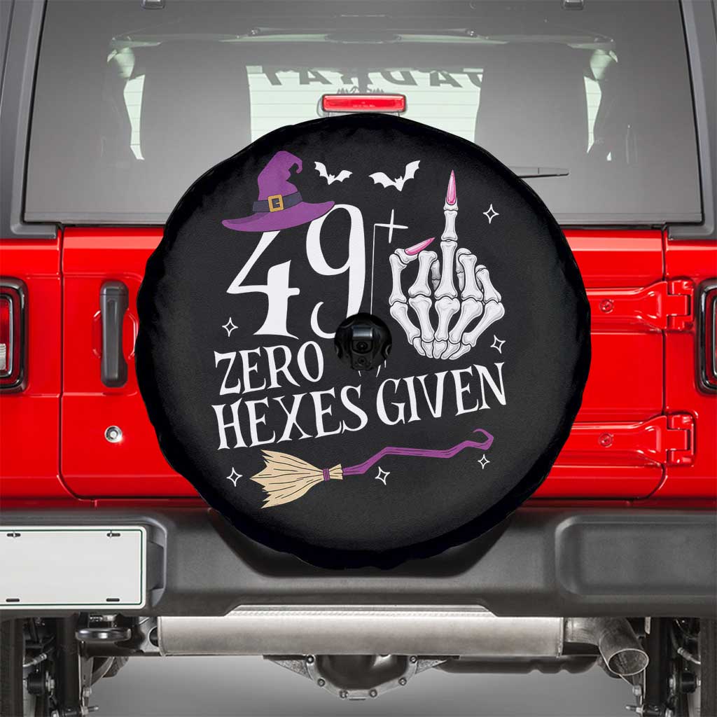 50th Birthday Halloween Spare Tire Cover 49 Plus Middle Finger Zero Hexes Given Gift For Women TS14 Black Print Your Wear