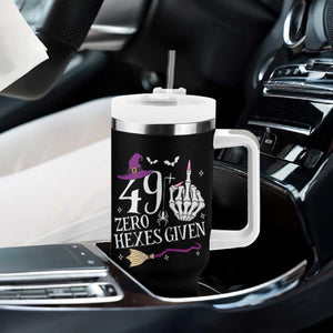 50th Birthday Halloween Tumbler With Handle 49 Plus Middle Finger Zero Hexes Given Gift For Women TS14 Print Your Wear