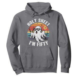 50th Birthday Halloween Ghost Hoodie Holy Sheet I'm Fifty TS14 Charcoal Print Your Wear