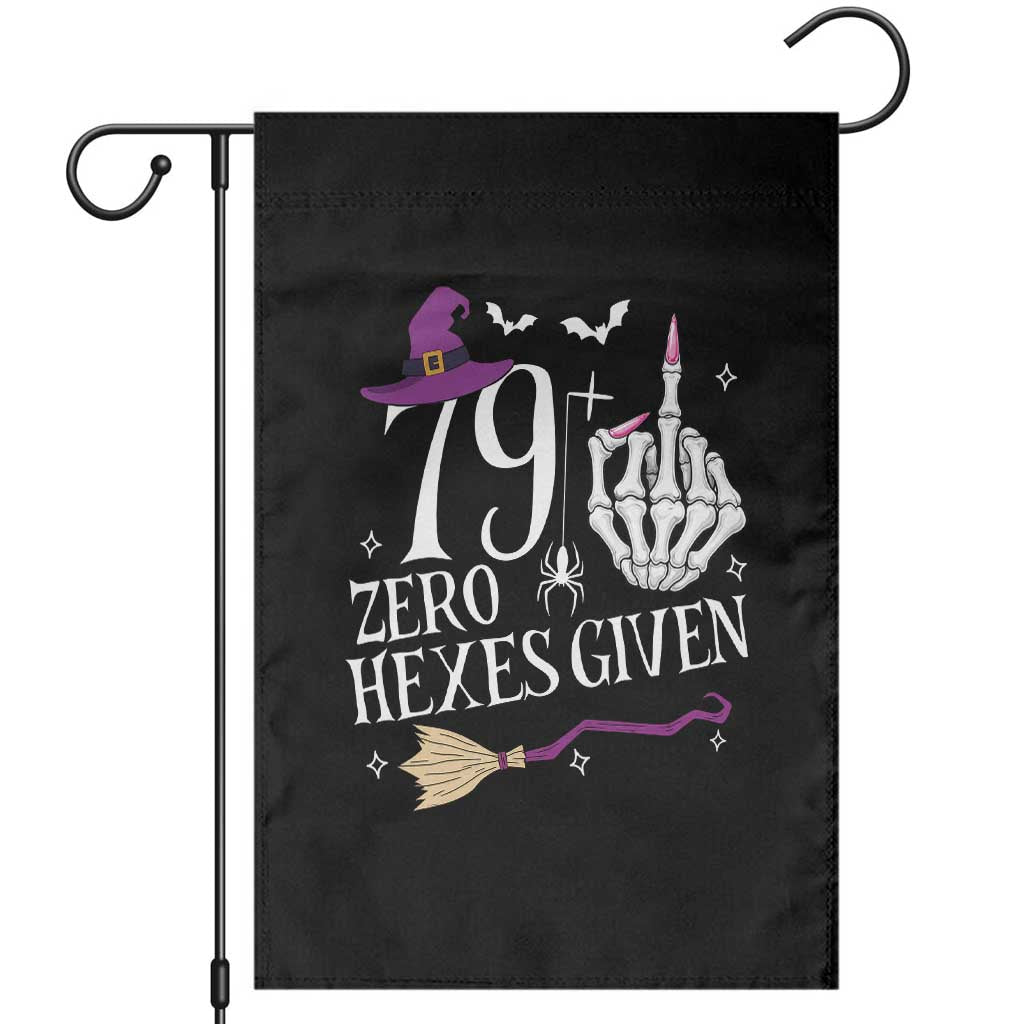 80th Birthday Halloween Garden Flag 79 Plus Middle Finger Zero Hexes Given Gift For Women TS14 Black Print Your Wear