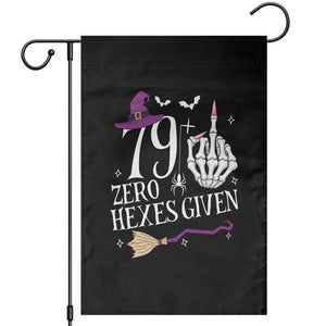 80th Birthday Halloween Garden Flag 79 Plus Middle Finger Zero Hexes Given Gift For Women TS14 Black Print Your Wear
