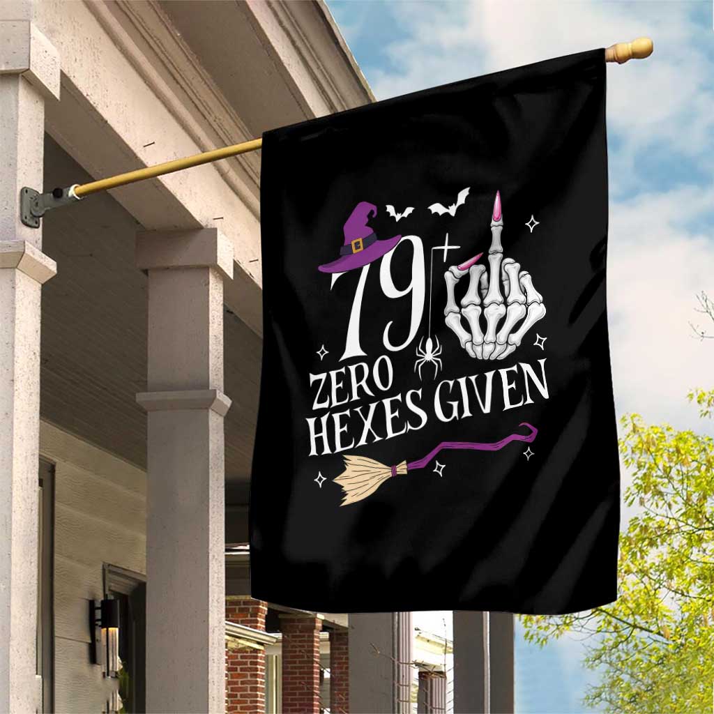 80th Birthday Halloween Garden Flag 79 Plus Middle Finger Zero Hexes Given Gift For Women TS14 Print Your Wear