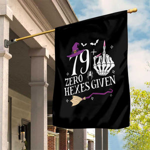 80th Birthday Halloween Garden Flag 79 Plus Middle Finger Zero Hexes Given Gift For Women TS14 Print Your Wear