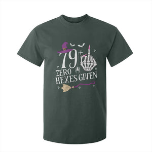80th Birthday Halloween T Shirt For Kid 79 Plus Middle Finger Zero Hexes Given Gift For Women TS14 Dark Forest Green Print Your Wear