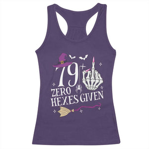 80th Birthday Halloween Racerback Tank Top 79 Plus Middle Finger Zero Hexes Given Gift For Women TS14 Purple Print Your Wear