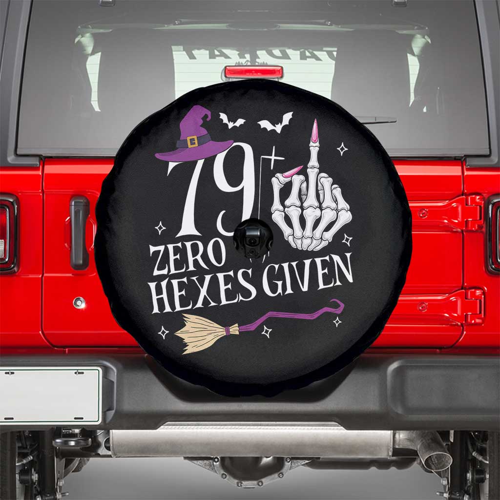 80th Birthday Halloween Spare Tire Cover 79 Plus Middle Finger Zero Hexes Given Gift For Women TS14 Black Print Your Wear