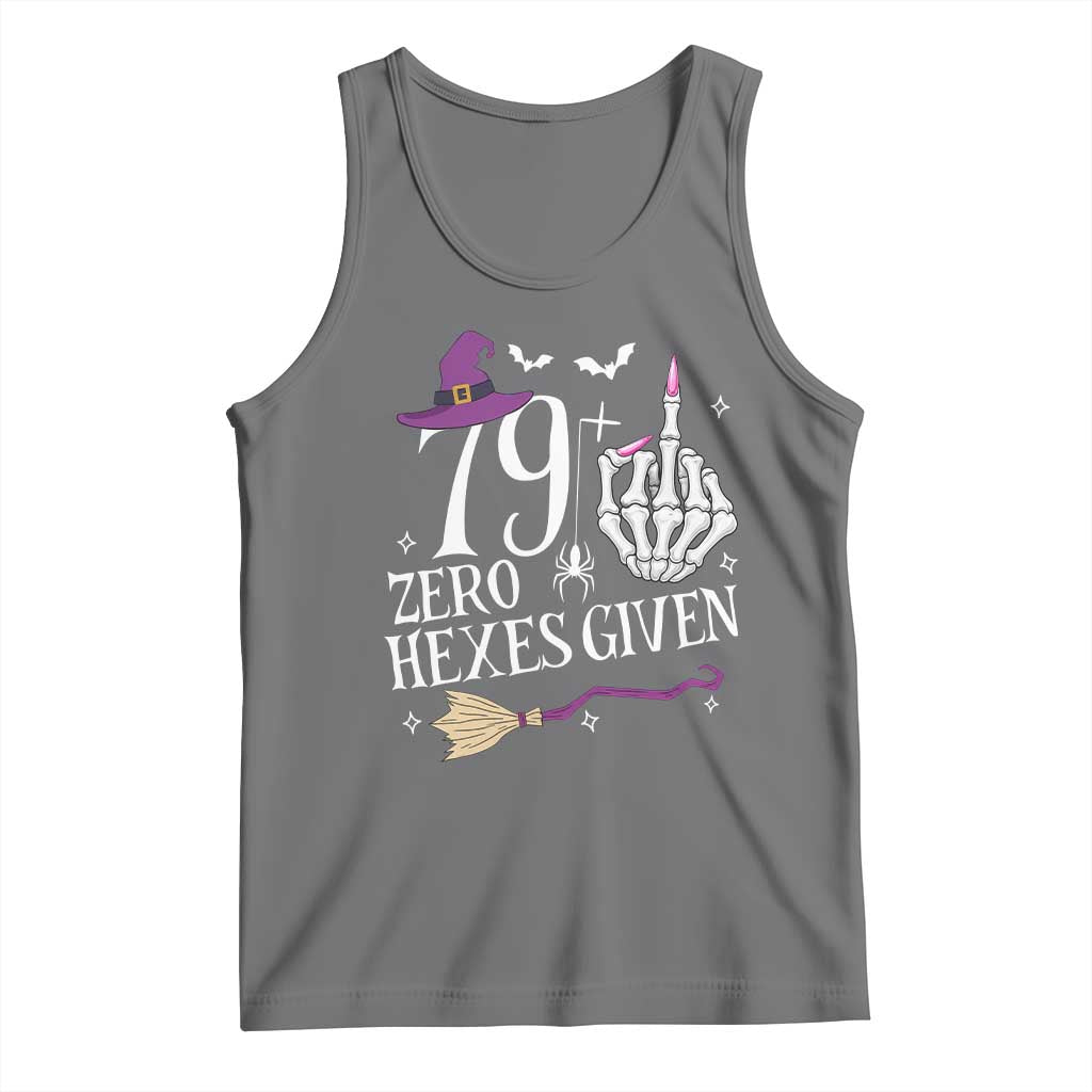 80th Birthday Halloween Tank Top 79 Plus Middle Finger Zero Hexes Given Gift For Women TS14 Black Heather Print Your Wear