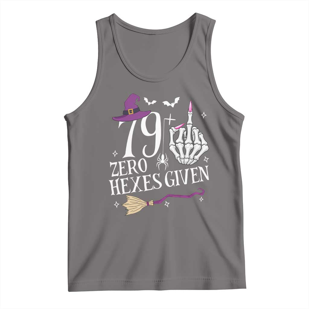 80th Birthday Halloween Tank Top 79 Plus Middle Finger Zero Hexes Given Gift For Women TS14 Deep Heather Print Your Wear