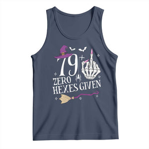 80th Birthday Halloween Tank Top 79 Plus Middle Finger Zero Hexes Given Gift For Women TS14 Navy Print Your Wear