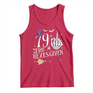 80th Birthday Halloween Tank Top 79 Plus Middle Finger Zero Hexes Given Gift For Women TS14 Red Print Your Wear