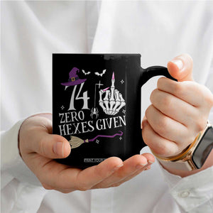 75th Birthday Halloween Coffee Mug 74 Plus Middle Finger Zero Hexes Given Gift For Women TS14 Print Your Wear