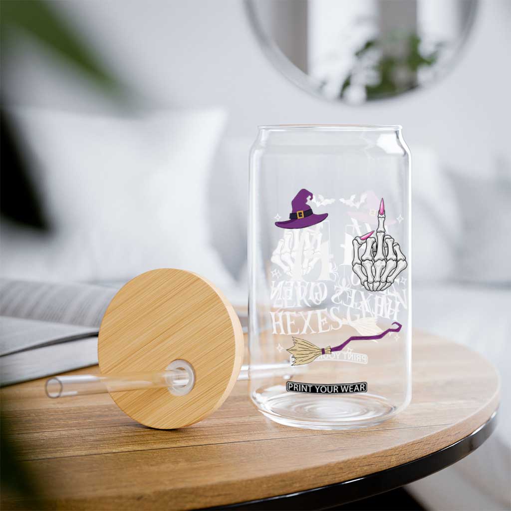 75th Birthday Halloween Glass Can 74 Plus Middle Finger Zero Hexes Given Gift For Women TS14 Print Your Wear