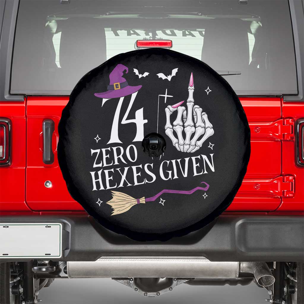 75th Birthday Halloween Spare Tire Cover 74 Plus Middle Finger Zero Hexes Given Gift For Women TS14 Black Print Your Wear