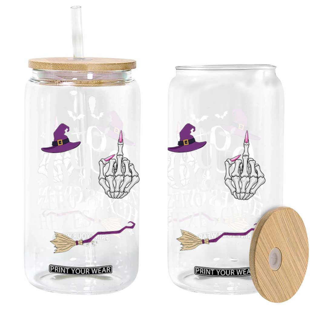 70th Birthday Halloween Glass Can 69 Plus Middle Finger Zero Hexes Given Gift For Women TS14 Print Your Wear