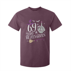 70th Birthday Halloween T Shirt For Kid 69 Plus Middle Finger Zero Hexes Given Gift For Women TS14 Maroon Print Your Wear