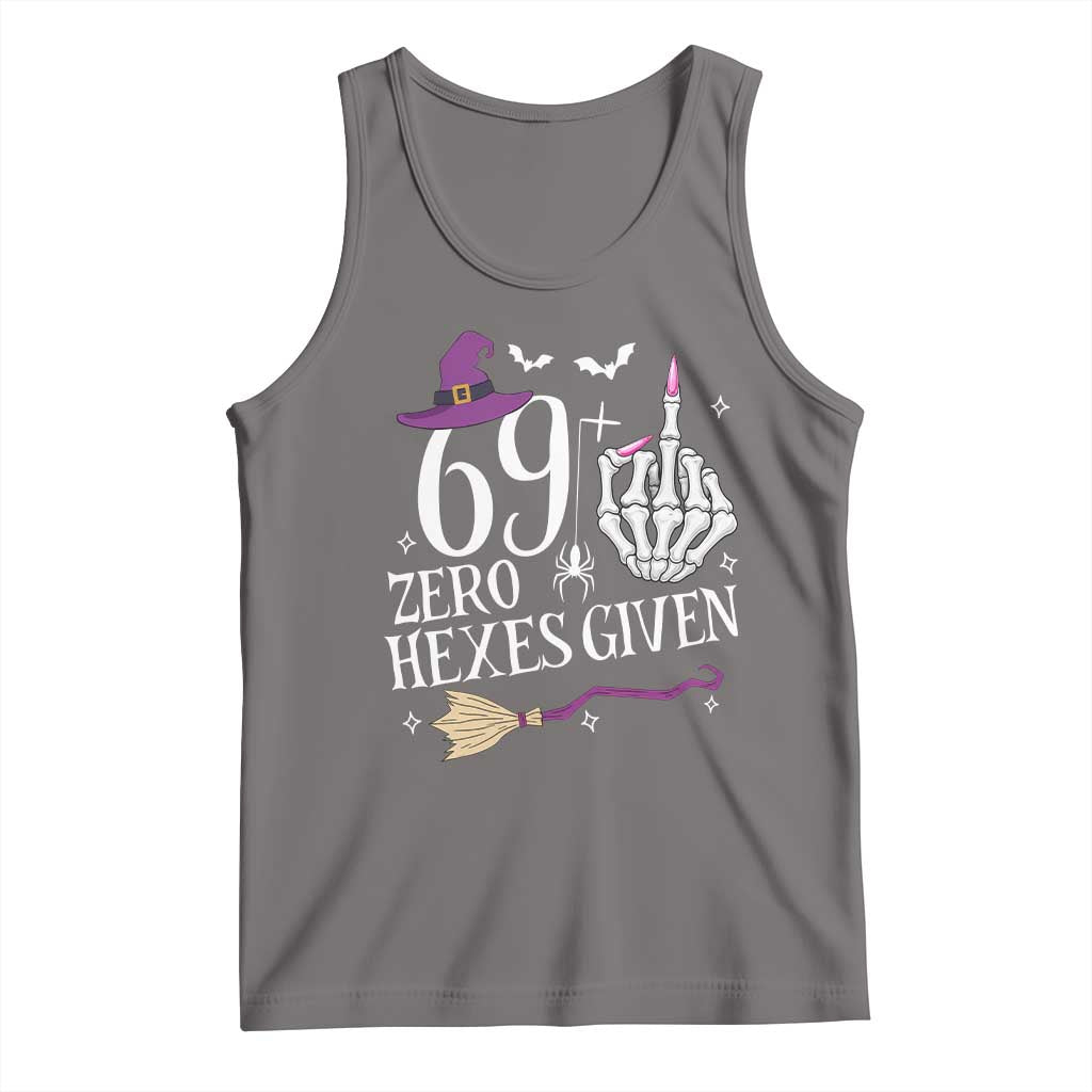 70th Birthday Halloween Tank Top 69 Plus Middle Finger Zero Hexes Given Gift For Women TS14 Deep Heather Print Your Wear