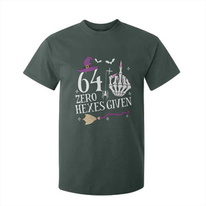 65th Birthday Halloween T Shirt For Kid 64 Plus Middle Finger Zero Hexes Given Gift For Women TS14 Dark Forest Green Print Your Wear