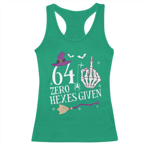65th Birthday Halloween Racerback Tank Top 64 Plus Middle Finger Zero Hexes Given Gift For Women TS14 Irish Green Print Your Wear