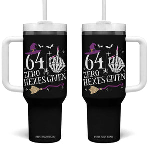 65th Birthday Halloween Tumbler With Handle 64 Plus Middle Finger Zero Hexes Given Gift For Women TS14 One Size: 40 oz Black Print Your Wear