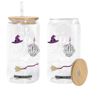 60th Birthday Halloween Glass Can 59 Plus Middle Finger Zero Hexes Given Gift For Women TS14 Print Your Wear