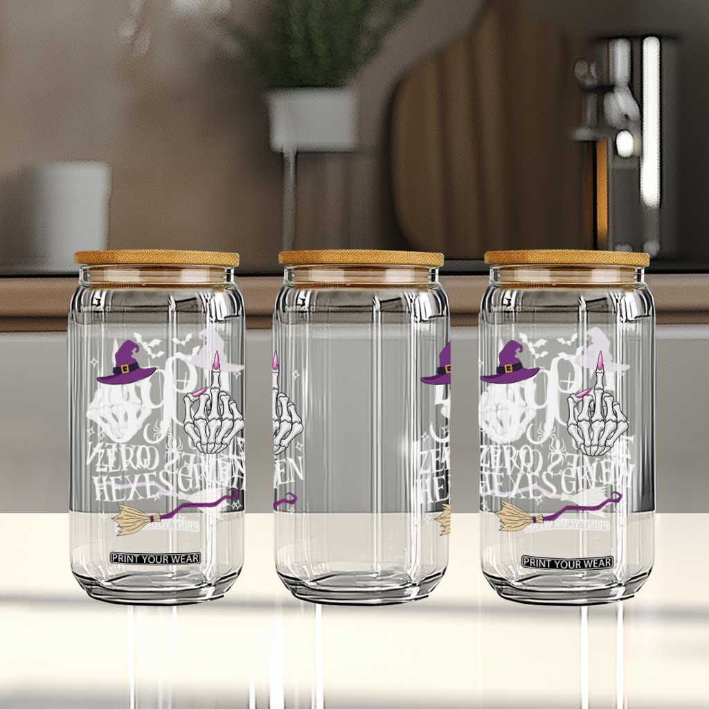 60th Birthday Halloween Glass Can 59 Plus Middle Finger Zero Hexes Given Gift For Women TS14 Print Your Wear