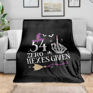55th Birthday Halloween Throw Blanket 54 Plus Middle Finger Zero Hexes Given Gift For Women TS14 Print Your Wear