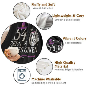 55th Birthday Halloween Throw Blanket 54 Plus Middle Finger Zero Hexes Given Gift For Women TS14 Print Your Wear