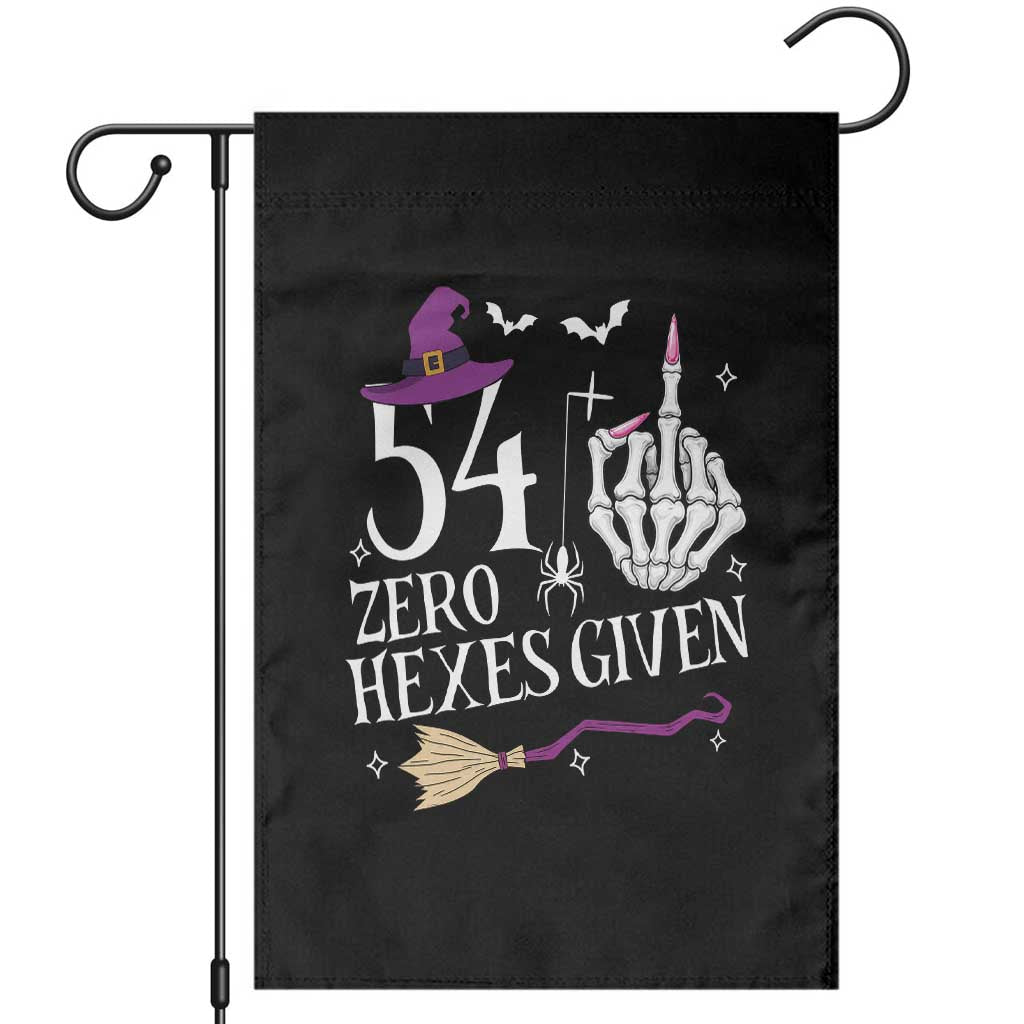 55th Birthday Halloween Garden Flag 54 Plus Middle Finger Zero Hexes Given Gift For Women TS14 Black Print Your Wear