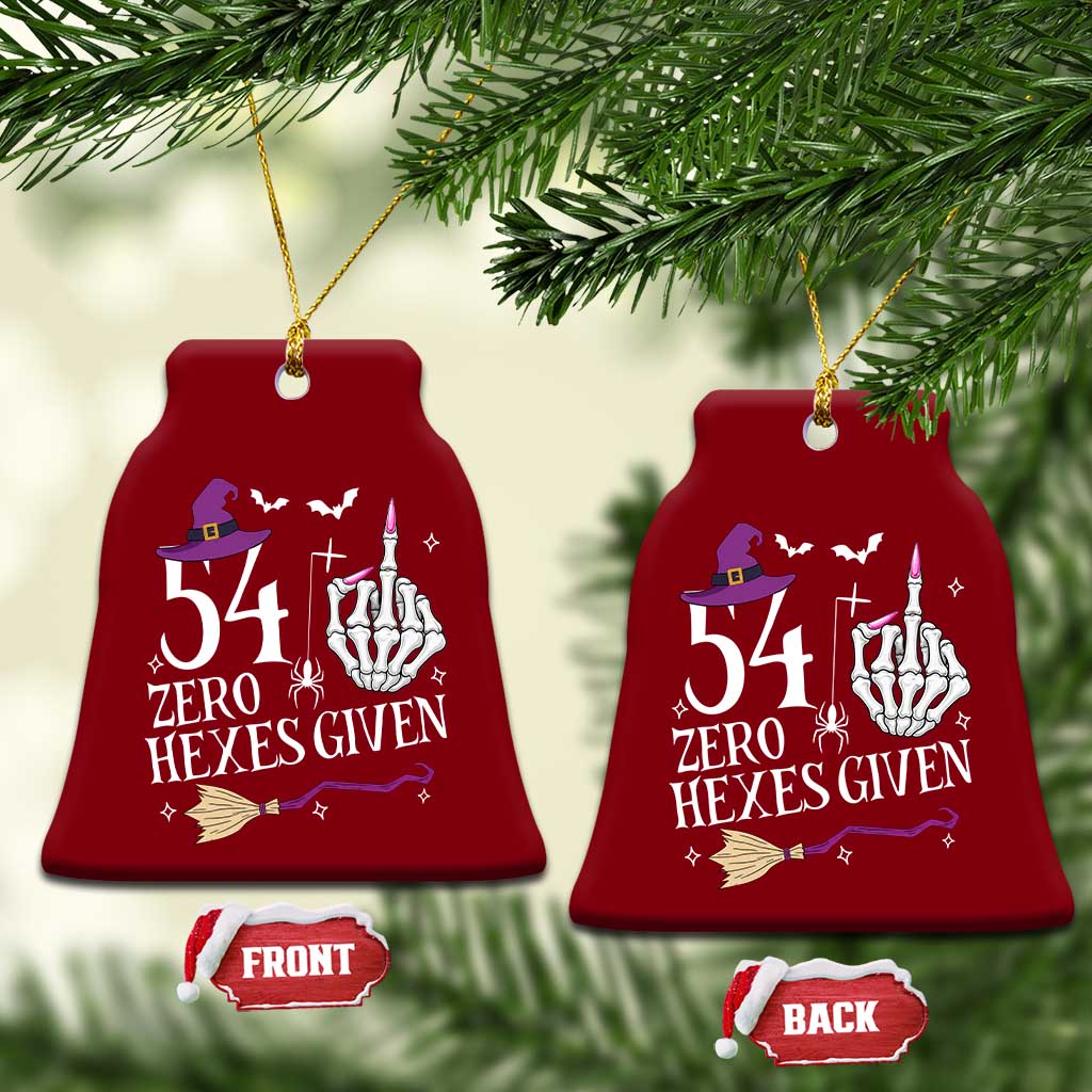 55th Birthday Halloween Ceramic Ornament 54 Plus Middle Finger Zero Hexes Given Gift For Women TS14 Print Your Wear