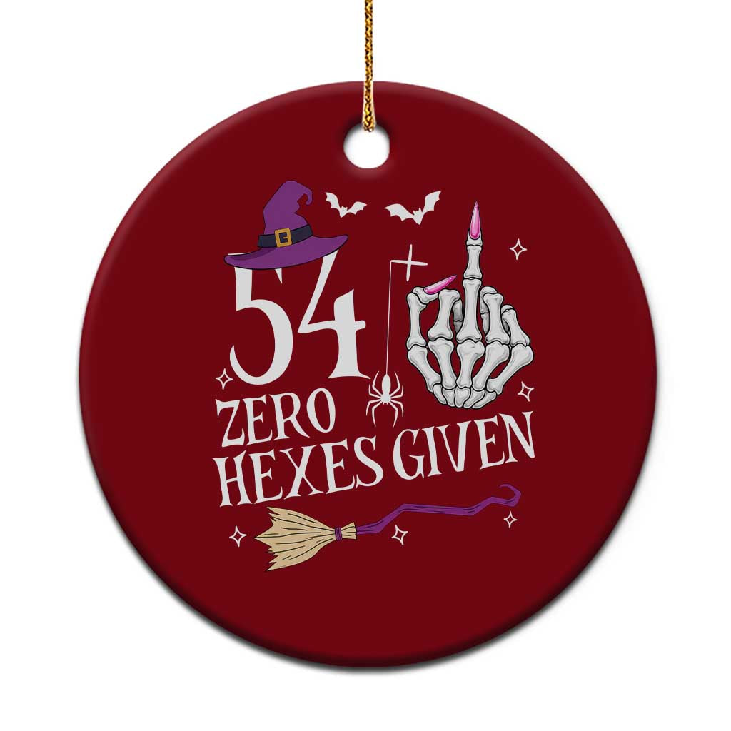 55th Birthday Halloween Ceramic Ornament 54 Plus Middle Finger Zero Hexes Given Gift For Women TS14 1pc Red Print Your Wear