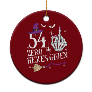 55th Birthday Halloween Ceramic Ornament 54 Plus Middle Finger Zero Hexes Given Gift For Women TS14 1pc Red Print Your Wear