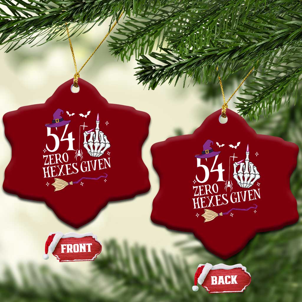 55th Birthday Halloween Ceramic Ornament 54 Plus Middle Finger Zero Hexes Given Gift For Women TS14 Print Your Wear