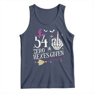 55th Birthday Halloween Tank Top 54 Plus Middle Finger Zero Hexes Given Gift For Women TS14 Navy Print Your Wear