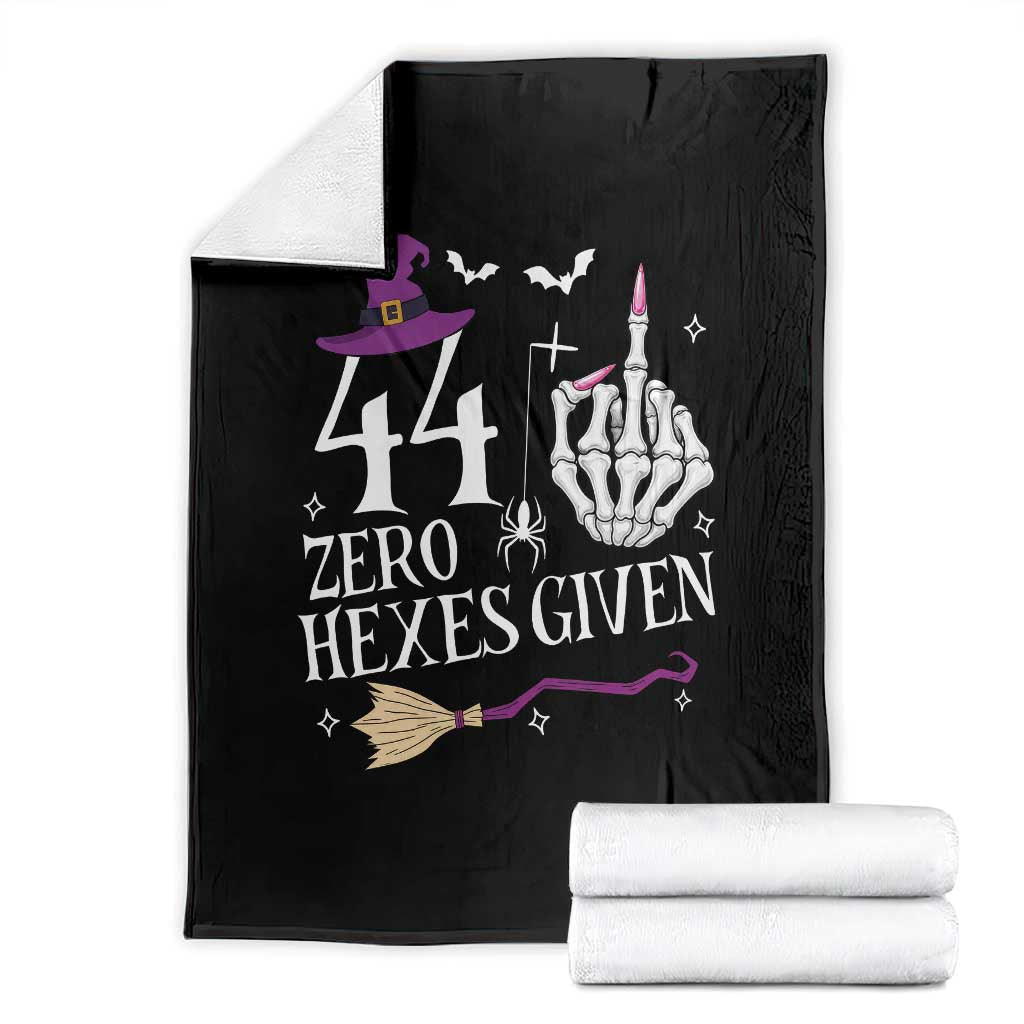 45th Birthday Halloween Throw Blanket 44 Plus Middle Finger Zero Hexes Given Gift For Women TS14 Black Print Your Wear