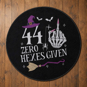 45th Birthday Halloween Round Rug 44 Plus Middle Finger Zero Hexes Given Gift For Women