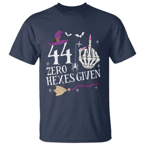 45th Birthday Halloween T Shirt 44 Plus Middle Finger Zero Hexes Given Gift For Women TS14 Navy Print Your Wear