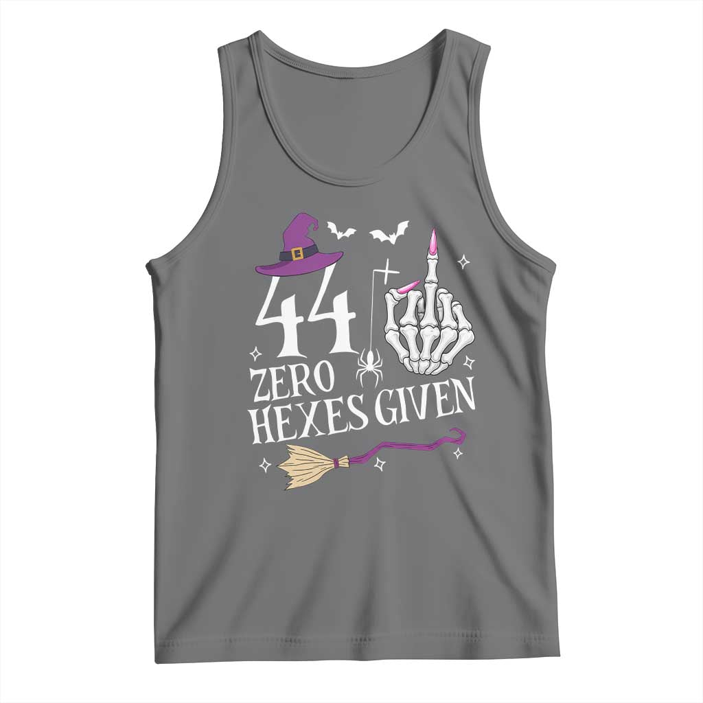 45th Birthday Halloween Tank Top 44 Plus Middle Finger Zero Hexes Given Gift For Women TS14 Black Heather Print Your Wear
