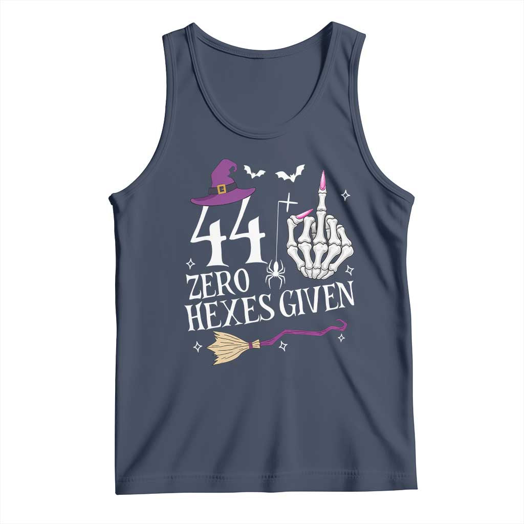 45th Birthday Halloween Tank Top 44 Plus Middle Finger Zero Hexes Given Gift For Women TS14 Navy Print Your Wear