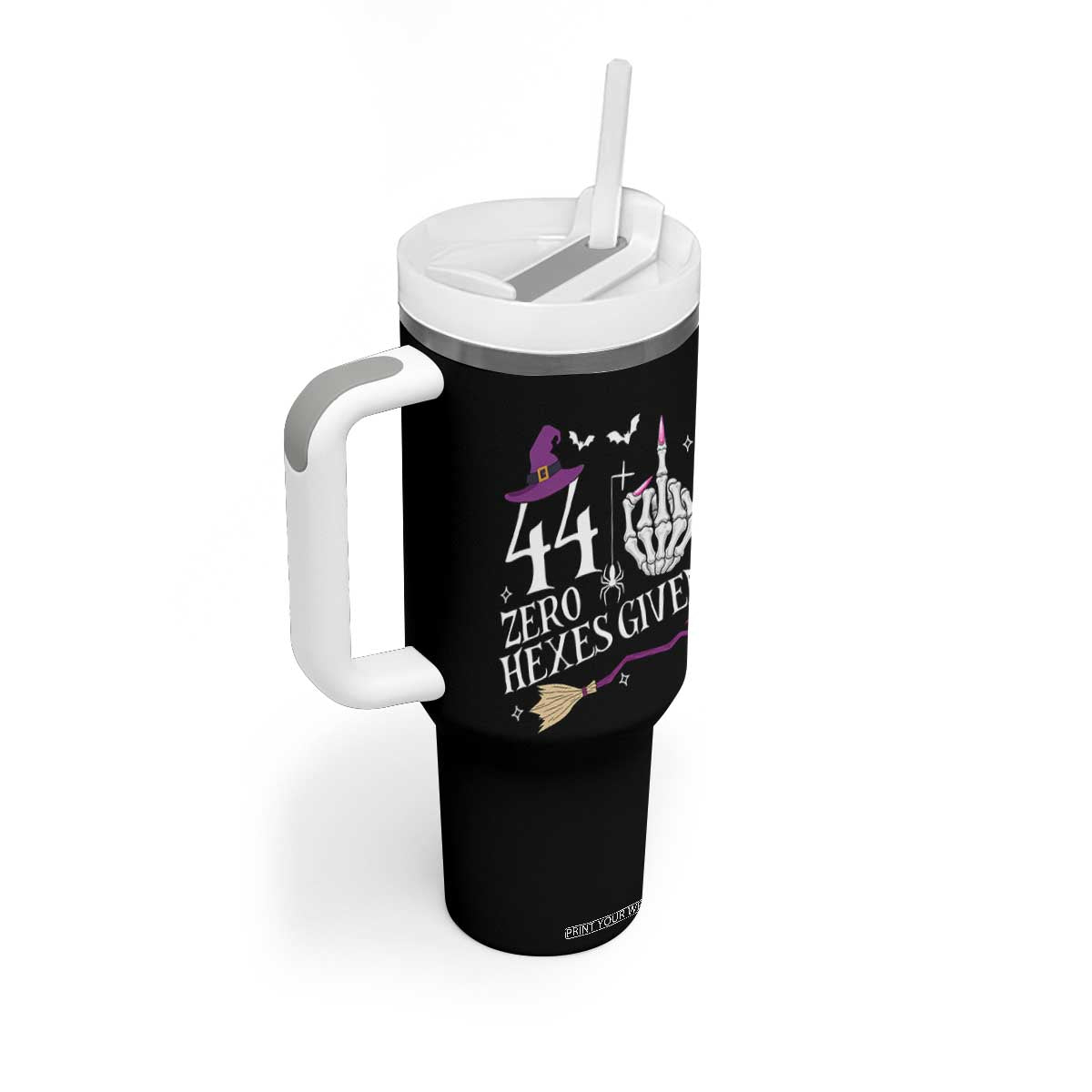 45th Birthday Halloween Tumbler With Handle 44 Plus Middle Finger Zero Hexes Given Gift For Women TS14 Print Your Wear