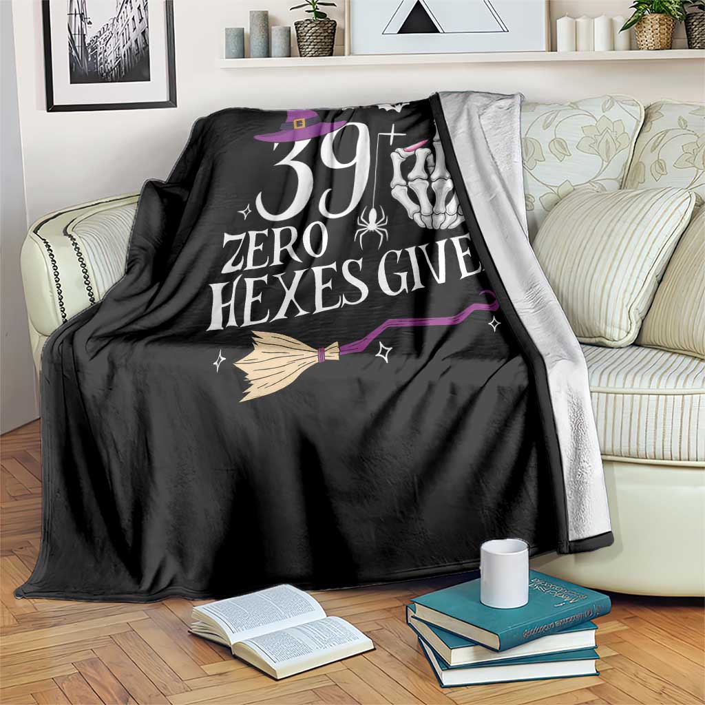 40th Birthday Halloween Throw Blanket 39 Plus Middle Finger Zero Hexes Given Gift For Women TS14 Print Your Wear